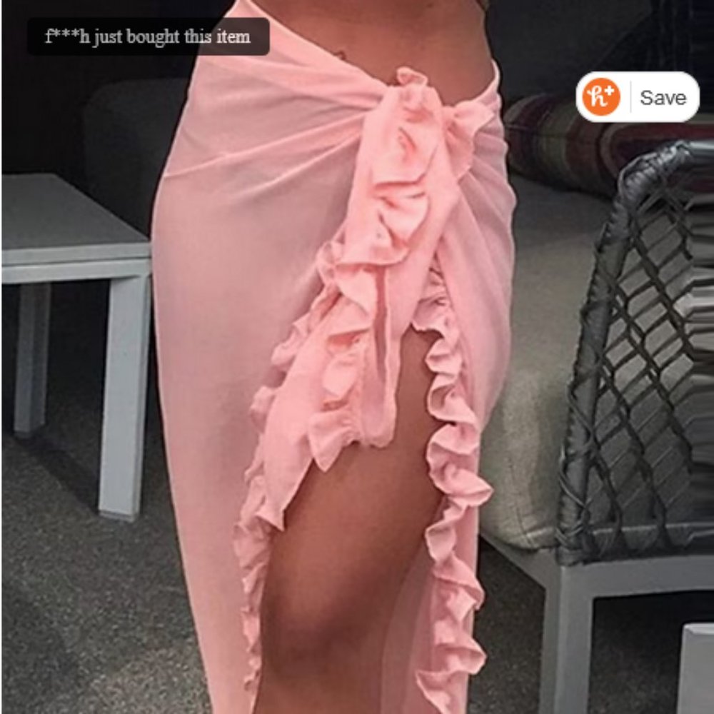 Pretty in Pink Women's Swimwear Cover Up Swim Shorts Sarong Wrap Comfy OSA